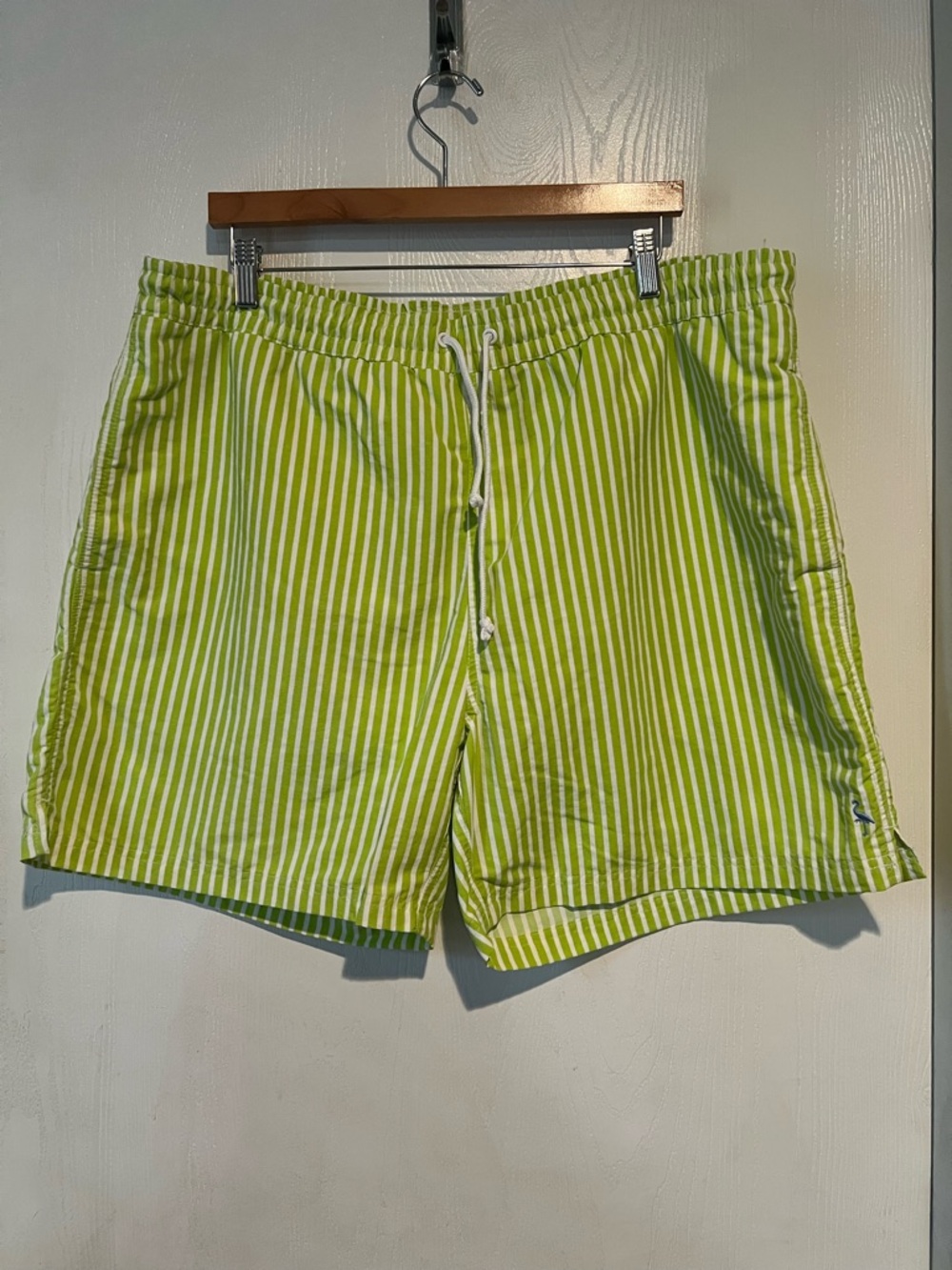Tailorbyrd Swim Trunks Shorts striped green white Men Sz XL